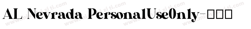 AL Nevrada PersonalUse0nly字体转换